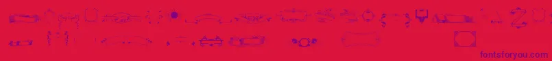 Freeribbons-Schriftart – Violette Schriften auf rotem Hintergrund