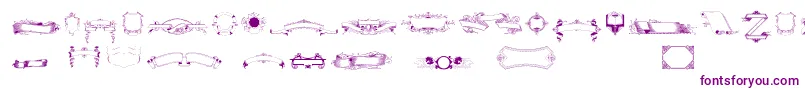 Freeribbons-Schriftart – Violette Schriften auf weißem Hintergrund