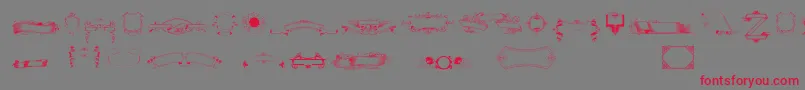 Freeribbons-Schriftart – Rote Schriften auf grauem Hintergrund