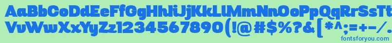 DigitalinoRev11 Font – Blue Fonts on Green Background
