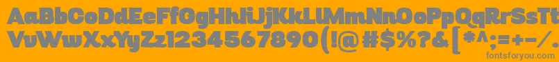 DigitalinoRev11 Font – Gray Fonts on Orange Background