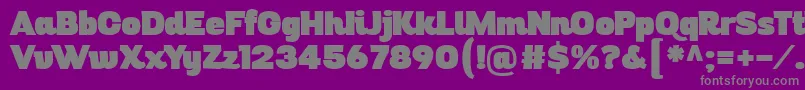 フォントDigitalinoRev11 – 紫の背景に灰色の文字