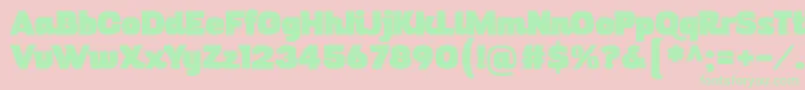 DigitalinoRev11 Font – Green Fonts on Pink Background