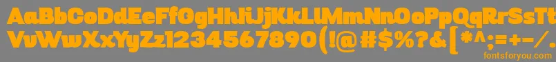 DigitalinoRev11 Font – Orange Fonts on Gray Background