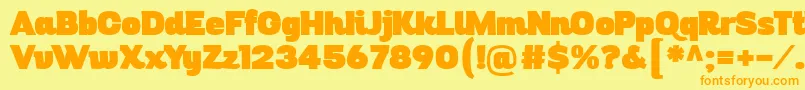 DigitalinoRev11 Font – Orange Fonts on Yellow Background