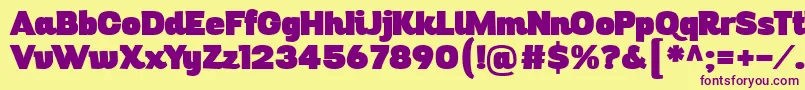 DigitalinoRev11 Font – Purple Fonts on Yellow Background