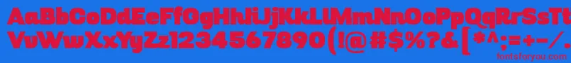 DigitalinoRev11 Font – Red Fonts on Blue Background