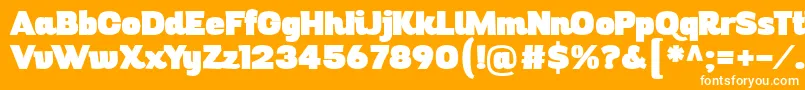 DigitalinoRev11 Font – White Fonts on Orange Background