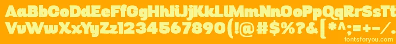 DigitalinoRev11 Font – Yellow Fonts on Orange Background