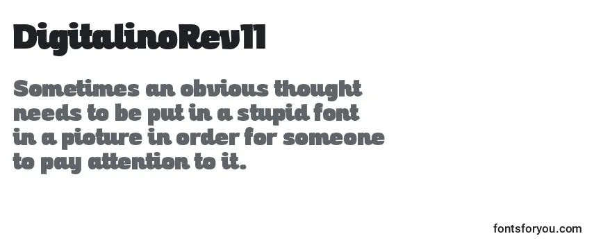 Review of the DigitalinoRev11 Font