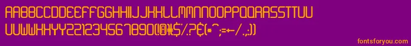 Neonlike Font – Orange Fonts on Purple Background