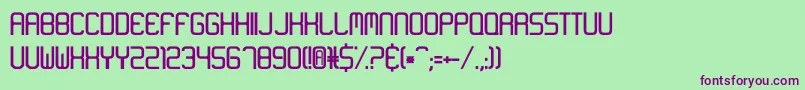 Neonlike Font – Purple Fonts on Green Background