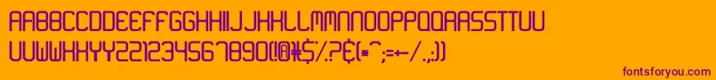 Neonlike Font – Purple Fonts on Orange Background