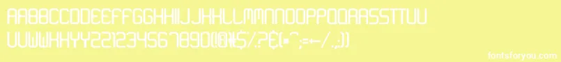 Neonlike Font – White Fonts on Yellow Background