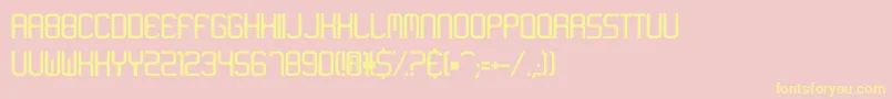 Neonlike Font – Yellow Fonts on Pink Background