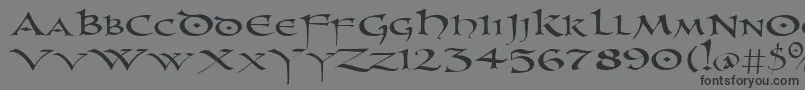 Шрифт Uncl – чёрные шрифты на сером фоне