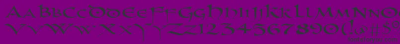 Uncl Font – Black Fonts on Purple Background