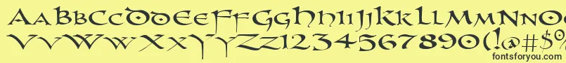 Uncl Font – Black Fonts on Yellow Background