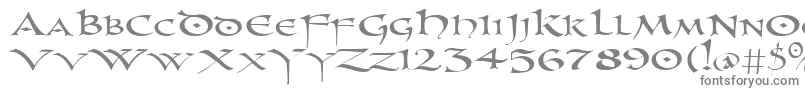 フォントUncl – 白い背景に灰色の文字