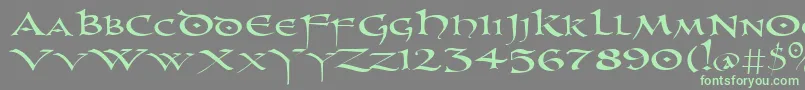Uncl Font – Green Fonts on Gray Background