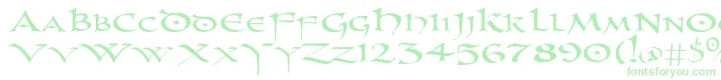 Uncl Font – Green Fonts on White Background