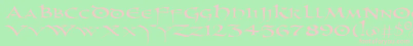Uncl Font – Pink Fonts on Green Background
