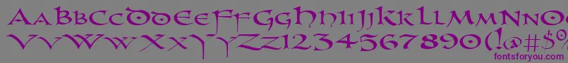 Uncl-fontti – violetit fontit harmaalla taustalla