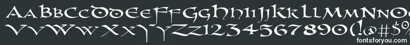 フォントUncl – 黒い背景に白い文字