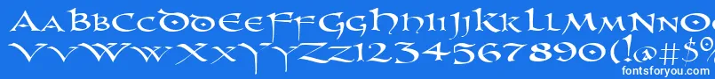 Uncl Font – White Fonts on Blue Background