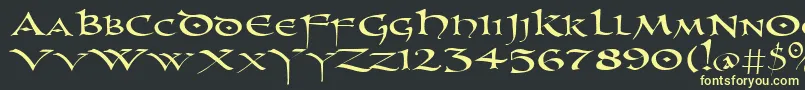 Uncl Font – Yellow Fonts on Black Background