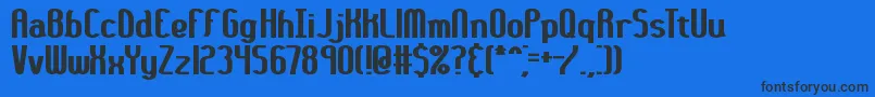 36DaysAgoThickBrk-Schriftart – Schwarze Schriften auf blauem Hintergrund