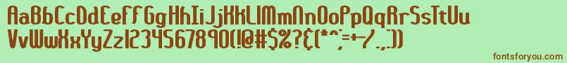 36DaysAgoThickBrk Font – Brown Fonts on Green Background