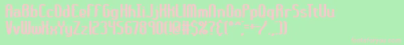 36DaysAgoThickBrk-fontti – vaaleanpunaiset fontit vihreällä taustalla