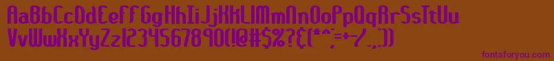 36DaysAgoThickBrk Font – Purple Fonts on Brown Background