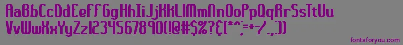 36DaysAgoThickBrk Font – Purple Fonts on Gray Background