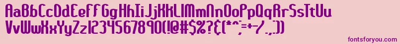 36DaysAgoThickBrk Font – Purple Fonts on Pink Background
