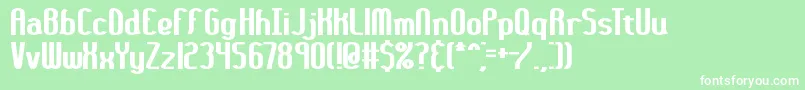 36DaysAgoThickBrk Font – White Fonts on Green Background