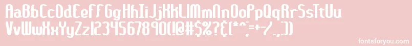 36DaysAgoThickBrk Font – White Fonts on Pink Background