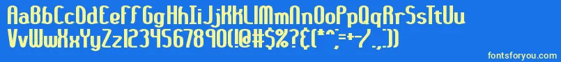 36DaysAgoThickBrk Font – Yellow Fonts on Blue Background