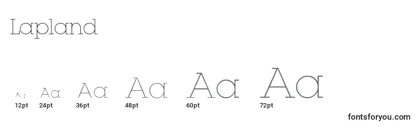 Размеры шрифта Lapland