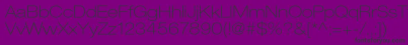 HelveticaneueltstdThex Font – Black Fonts on Purple Background