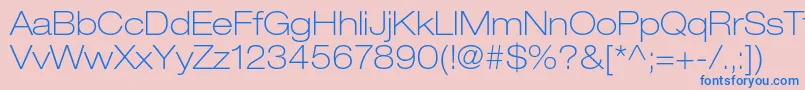 HelveticaneueltstdThex Font – Blue Fonts on Pink Background