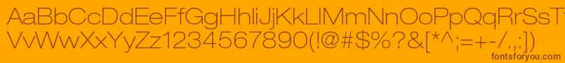 More about HelveticaneueltstdThex Font HelveticaneueltstdThex Font – Brown Fonts on Orange Background