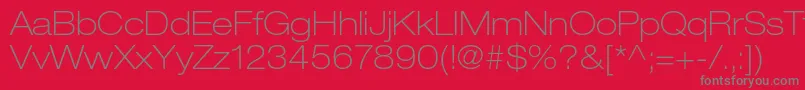 HelveticaneueltstdThex Font – Gray Fonts on Red Background