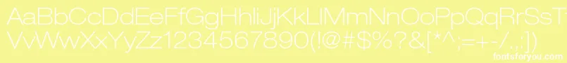 Шрифт HelveticaneueltstdThex – белые шрифты на жёлтом фоне