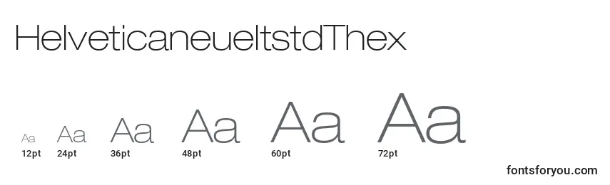 HelveticaneueltstdThex Font Sizes
