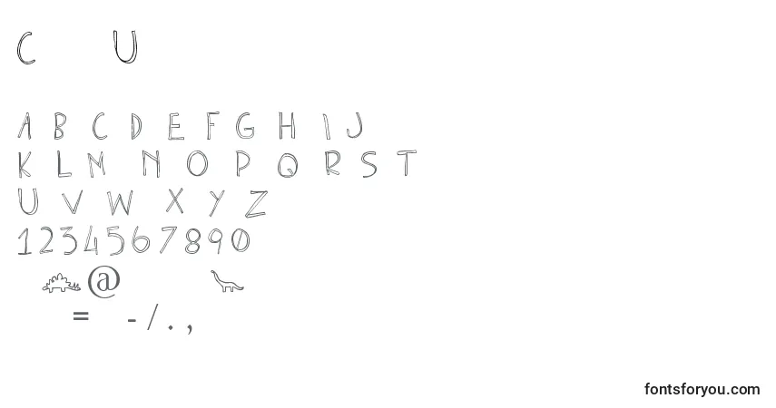 Schriftart ClonoUno – Alphabet, Zahlen, spezielle Symbole