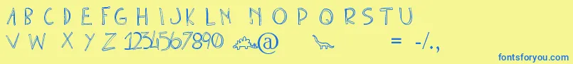 ClonoUno Font – Blue Fonts on Yellow Background