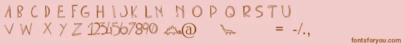 ClonoUno Font – Brown Fonts on Pink Background