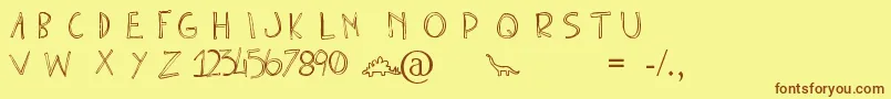 ClonoUno Font – Brown Fonts on Yellow Background